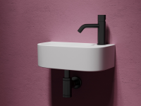 Умывальник подвесной прямоугольный (чаша слева, отверстие под смеситель справа) Element 409x224x110мм - Gidratop.ru изображение