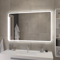 MULTICOLORE Зеркало со встроенной разноцветной подсветкой RGB и сенсорным выключателем CZR-SPC-MC-1200-800-RGB-TCH, 12V, 220-240V, 1200x800x30 - Gidratop.ru изображение