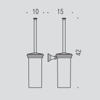 Colombo Portofino Ершик для унитаза, подвесной, цвет: хром/матовое стекло - Gidratop.ru изображение