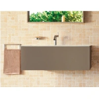 Тумба под раковину Keuco Plan 32981140000, 120 см, подвесная, цвет трюфель - Gidratop.ru изображение