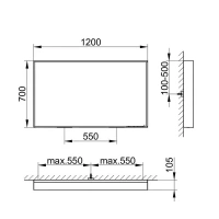 Зеркало Keuco Plan 33098143500, 120 см, с подсветкой и подогревом, лакированный алюминий, трюфель - Gidratop.ru изображение