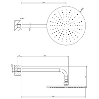 Gessi Emporio shower верхний душ для настенного крепления, поворотная с шарниром, цвет: Black XL - Gidratop.ru изображение