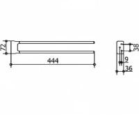 Полотенцедержатель Keuco Industrie 14, 41418 010000, 45 см, хром - Gidratop.ru изображение
