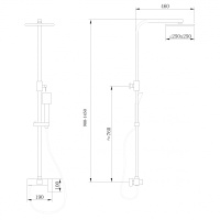 Душевая стойка ABBER Daheim AF8220L без излива, хром - Gidratop.ru изображение