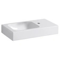 Раковина Geberit iCon 53 х 31 см, с крылом, без перелива, отверстие под смеситель на крыле, белая - Gidratop.ru изображение