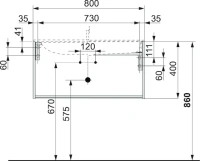 Тумба под раковину Keuco Plan 80 x 40 см подвесная, белый, 32961300000 - Gidratop.ru изображение