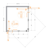 Душевой уголок CEZARES ECO-O-ASH-2-90/100-C-Cr - Gidratop.ru изображение