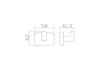 Крючок для ванной WONZON & WOGHAND GRAFFITY, Темный графит (WW-9315-BGM) - Gidratop.ru изображение