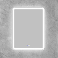 Зеркало с встроенным светильником, сенсорным выключателем, блютуз-модулем, микрофоном и динамиками SPC-MAR-600-800-LED-TCH-PHONE, 12W, 220-240V, 600x30x800 - Gidratop.ru изображение