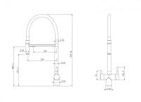 Смеситель ABBER Wasser Kreis AF81141 для кухни с подключением фильтра и выдвижной лейкой, хром - Gidratop.ru изображение