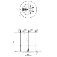 Gessi Emporio shower верхний душ TONDO для потолочного крепления, 350 мм, цвет: Steel Brushed - Gidratop.ru изображение