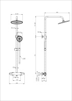 Душевая система с термостатом WONZON & WOGHAND CAPSULE, Брашированное золото (WW-B3031-A- BG) - Gidratop.ru изображение