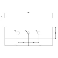 GESSI 316 пластина на 3 отверстия для монтажного бокса, цвет: brushed black metal pvd - Gidratop.ru изображение