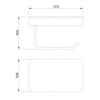 Бумагодержатель с полкой для телефона ABBER Westen AA1730G золото - Gidratop.ru изображение