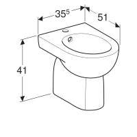 Биде Geberit Renova 233010000 напольное, цвет белый - Gidratop.ru изображение