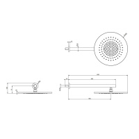 GESSI 316 верхний душ шарнирная для настенного крепления на 1/2, Oslash;350мм, цвет: Black XL - Gidratop.ru изображение