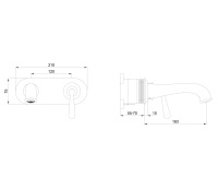 Смеситель для раковины встраиваемый WONZON & WOGHAND STEAM, Темный графит (WW-88869008-BGM) - Gidratop.ru изображение