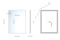 Зеркало ABBER See AG6108S-0.6 с подсветкой, сенсорный выключатель, диммер - Gidratop.ru изображение