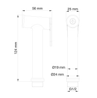 Лейка для гигиенического душа WONZON & WOGHAND, Хром (WW-88PQ01-CR) - Gidratop.ru изображение