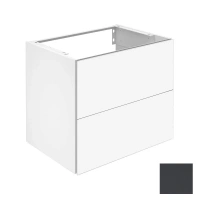 Тумба под раковину Keuco Plan 32953110000, 65 см, подвесная, 2 ящика, цвет антрацит глянцевый - Gidratop.ru изображение