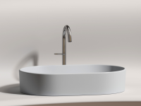 Умывальник чаша накладная овальная (цвет Серый Матовый) Element 608x385x122мм - Gidratop.ru изображение
