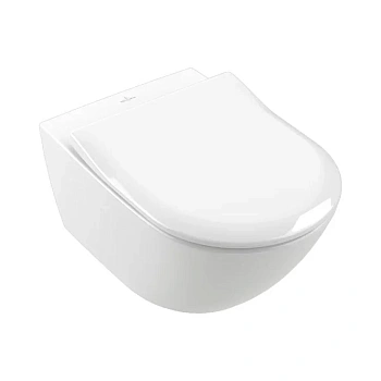 Подвесной безободковый унитаз Villeroy&Boch Subway 2.0 5614 R0R1, альпийский белый CeramicPlus