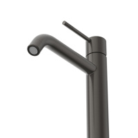 RELAX-LC1-GM-W0 Смеситель для накладной раковины однорычажный без донного клапана, оружейная сталь - Gidratop.ru изображение