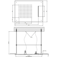 Gessi Emporio shower верхний душ для потолочного крепления с функцией ТРОПИЧЕСКИЙ ЛИВЕНЬ/ВОДОПАД, цвет: Mirror Steel - Gidratop.ru изображение