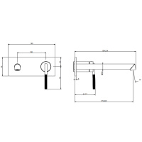 Gessi Ingranaggio смеситель настенный , излив 194-214 мм, цвет хром (внешняя часть) - Gidratop.ru изображение