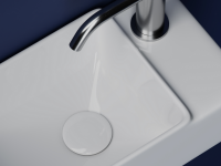 Умывальник подвесной прямоугольный (чаша слева, отверстие под смеситель справа) Element 395x220x125мм - Gidratop.ru изображение