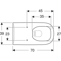 Подвесной унитаз Geberit Renova Comfort 208560000 Square, безободковый, белый - Gidratop.ru изображение
