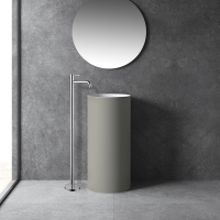 Смеситель ABBER Wasser Kreis AF8140 напольный для раковины, хром - Gidratop.ru изображение