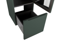 PREMIUM Колонна подвесная с распашной дверью, с зеркалом внутри, одним выдвижным ящиком, реверсивная 55505 Verde opaco, 35x38x150 - Gidratop.ru изображение