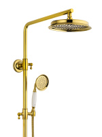 Душевая система WONZON & WOGHAND RETRO, Глянцевое золото (WW-88739020-PG) - Gidratop.ru изображение