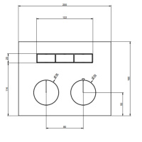 Gessi Hi-Fi термостат для душа, с включением до 3 источников одновременно (внешняя часть), цвет: Black XL - Gidratop.ru изображение