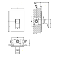 Gessi внутренняя часть встраиваемого однорычажного смесителя - Gidratop.ru изображение