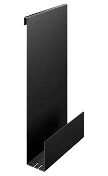 Полочка для душа Keuco со сливными прорезями и интегрированными крючками, цвет черный матовый, 24951370000