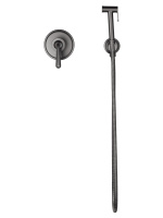 Смеситель с гигиеническим душем встраиваемый WONZON & WOGHAND STEAM, Темный графит (WW-88849008-BGM) - Gidratop.ru изображение