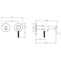 Gessi Ingranaggio встраиваемый  смеситель с изливом. (внешние части), цвет: Finox Brushed Nickel - Gidratop.ru изображение