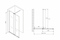 Душевая перегородка ABBER Komfort AG09120 - Gidratop.ru изображение