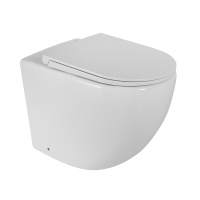 Унитаз приставной безободковый BelBagno SFERA-R BB2141CBR/BB902SC - Gidratop.ru изображение