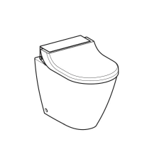 Электронный унитаз-биде Geberit AquaClean Tuma Classic 146.320.11.1 приставной, альпийский белый - Gidratop.ru изображение