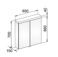 Зеркальный шкаф Keuco Royal Reflex 24002 171301 - Gidratop.ru изображение