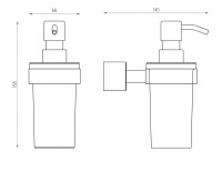 Диспенсер с держателем ABBER Osten 316 AA185A9BG золото брашированное - Gidratop.ru изображение