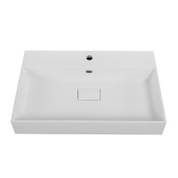 раковина из искусственного мрамора, 50313 Bianco opaco, 71x45x11,5 - Gidratop.ru изображение