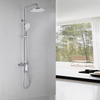 Душевая стойка ABBER Weiss Insel AF8016N с изливом, хром - Gidratop.ru изображение