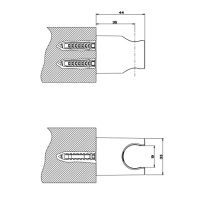 Gessi Emporio shower держатель неподвижный для душевой лейки, цвет: Chrome - Gidratop.ru изображение