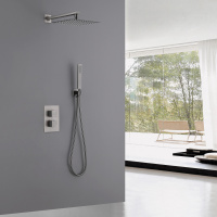 Душевая система ABBER Daheim AF8251NG скрытого монтажа без излива, термостат, никель - Gidratop.ru изображение