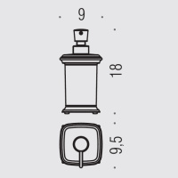 Colombo Portofino Дозатор для жидкого мыла, настольный, цвет: хром/золото /матовое стекло - Gidratop.ru изображение