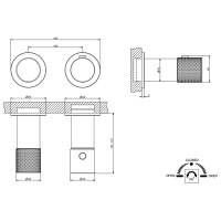 GESSI HABITO CESELLO смеситель настенный встраиваемый, термостатический, с переключателем на 2 положения, внешняя часть, цвет хром - Gidratop.ru изображение